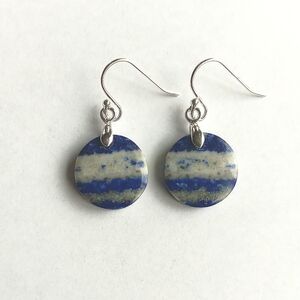 Lapis Lazuli Gemstone Earrings with 925 Sterling Silver Findings
